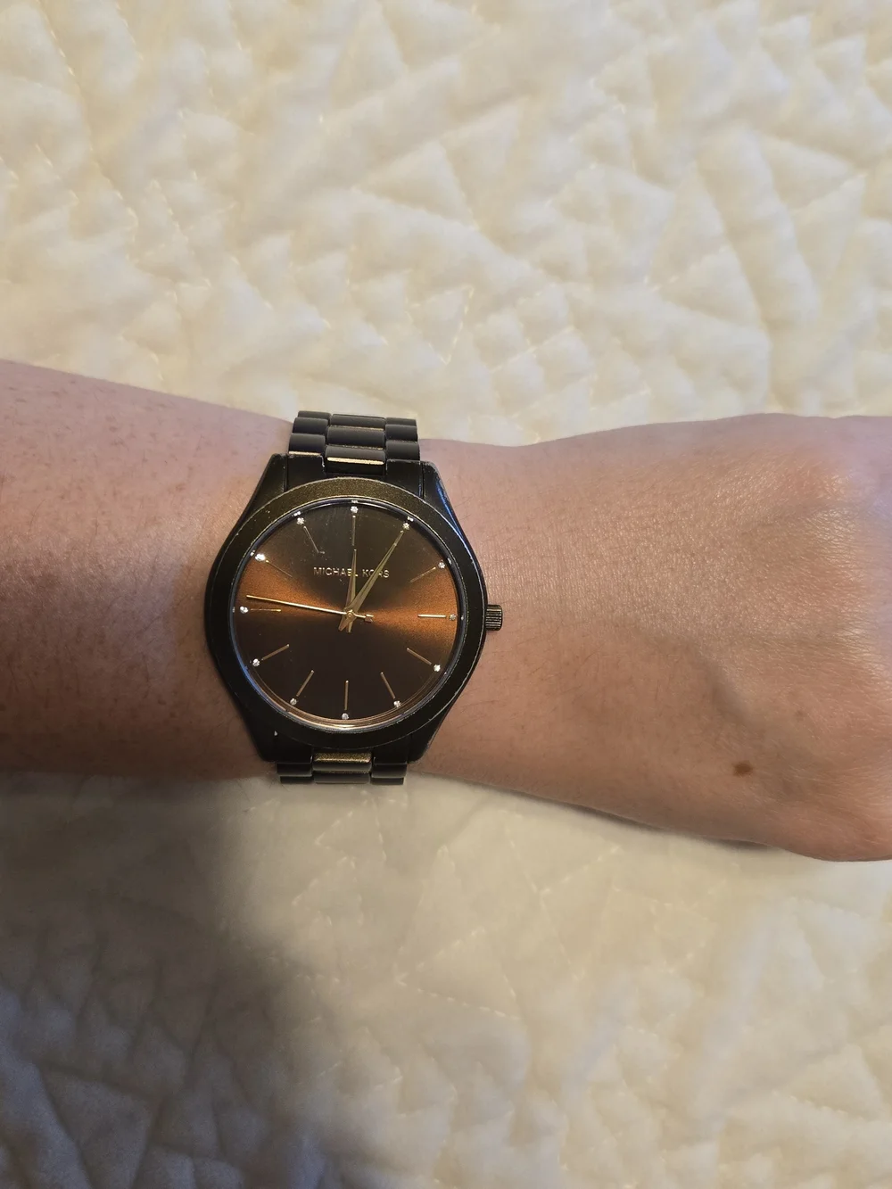 Michael Kors Slim Brushed Bronze Stainless Steel Women's Watch